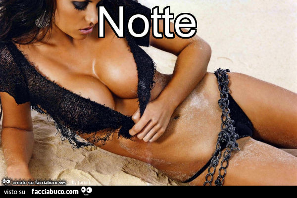 Tettona sulla spiaggia. Notte
