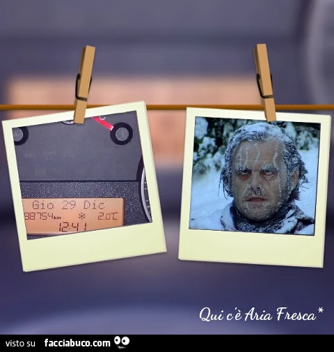 2 gradi centigradi. Quì c'è aria fresca