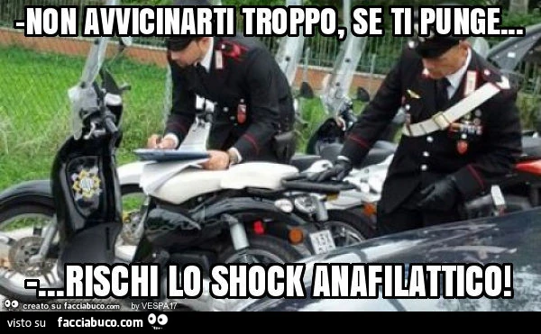 Non avvicinarti troppo, se ti punge&hellip; -&hellip; rischi lo shock anafilattico