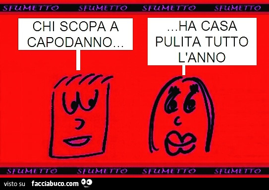 Chi scopa a capodanno… Ha casa pulita tutto l'anno