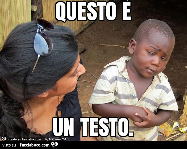 Questo è un testo