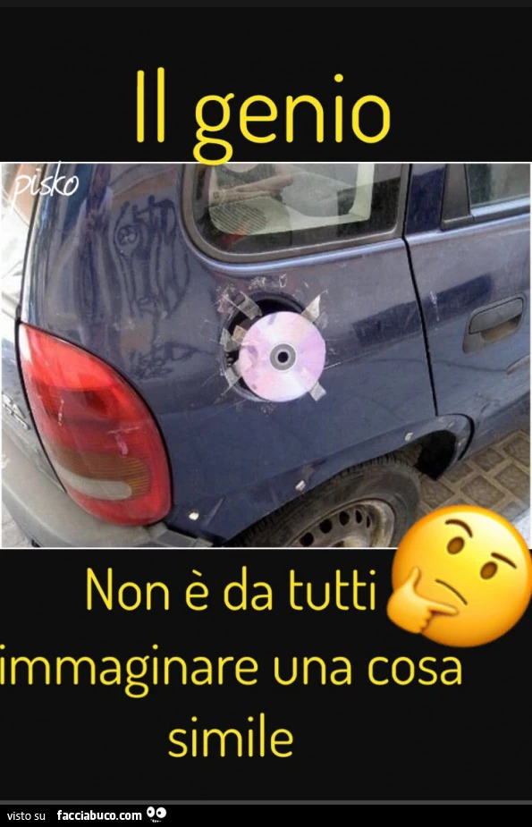 Il genio: non è da tutti immaginare una cosa simile