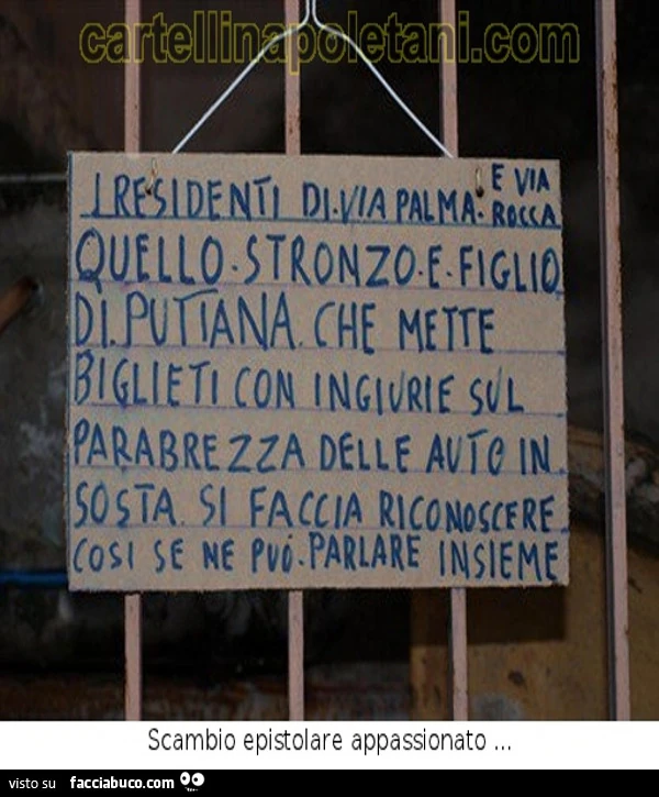 Scambio epistolare appassionato