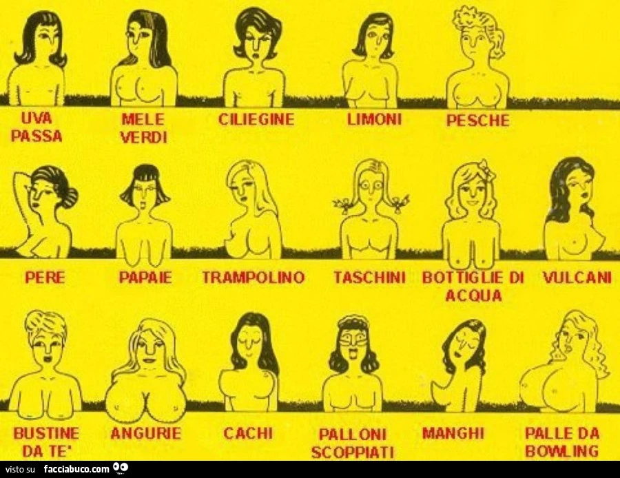 Varie forme di tette