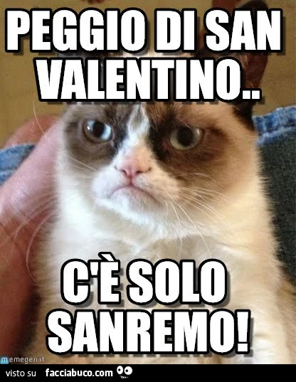 Peggio di San Valentino, c'è solo Sanremo