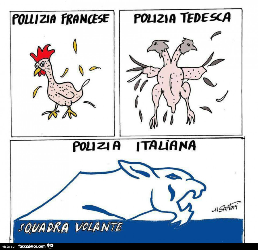 Pollizia Francese. Polizia tedesca. Polizia Italiana