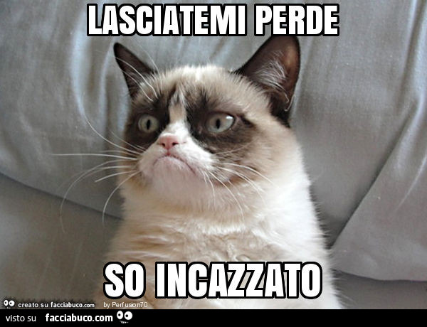 Lasciatemi perde so incazzato