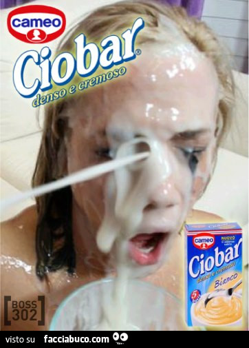 Ciobar bianco, denso e cremoso in faccia