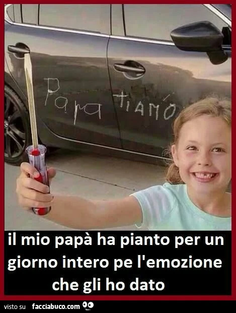 Papà ti amo: il mio papà ha pianto per un giorno intero pe l'emozione che gli ho dato