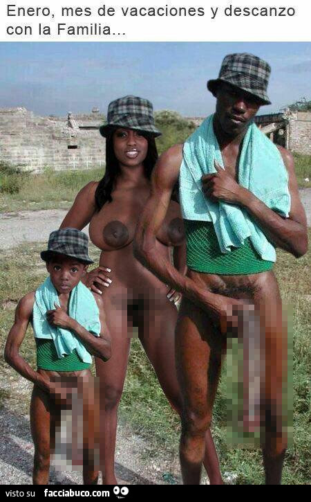 La famiglia del negro di Whatsapp