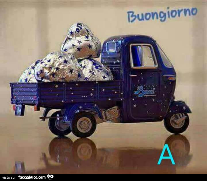 Modellino furgoncino Ape di Baci Perugina. Buongiorno