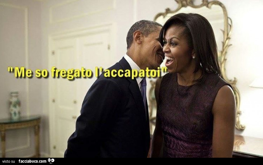 Obama alla moglie Michelle: me so fregato l'accapatoi