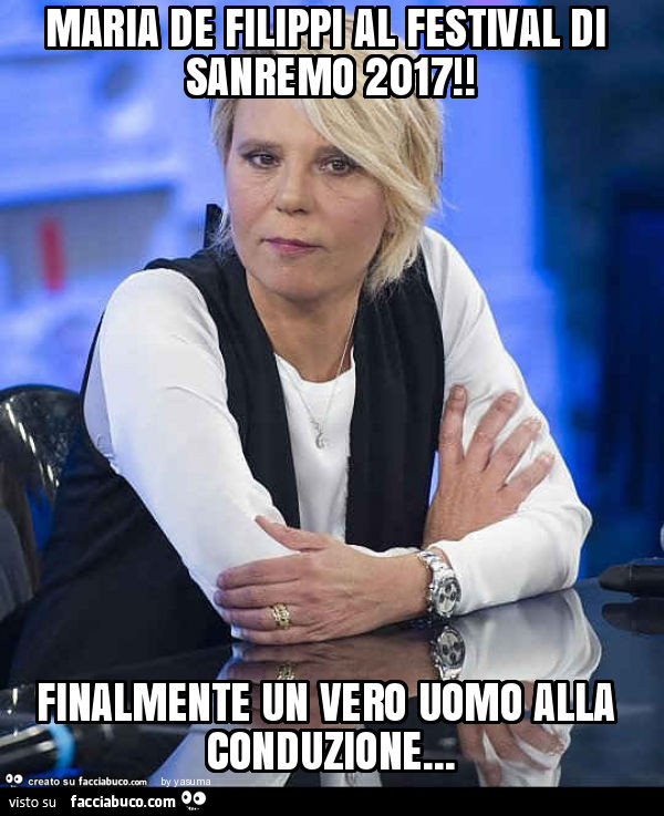 Maria de filippi al festival di sanremo 2017! Finalmente un vero uomo alla conduzione