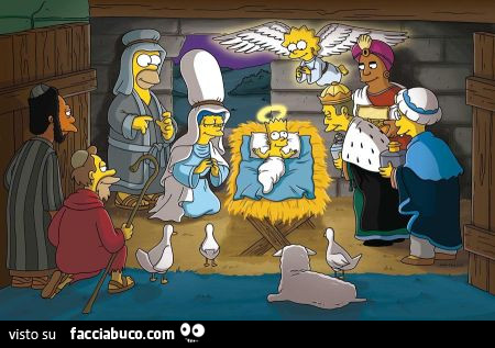 La Nascita Di Gesu Bambino In Versione Simpson Facciabuco Com