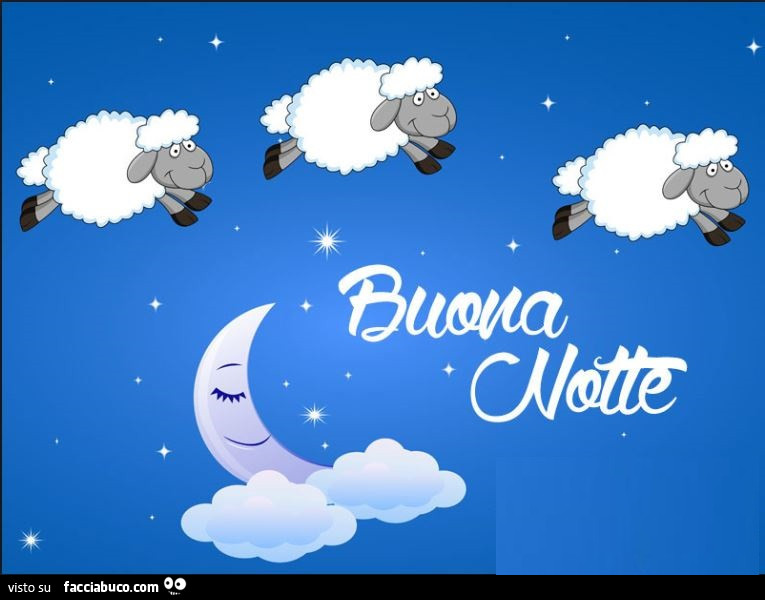 Pecorelle in cielo. Buona notte