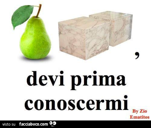 Per amarmi devi prima conoscermi